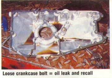 crankcase bolt recall